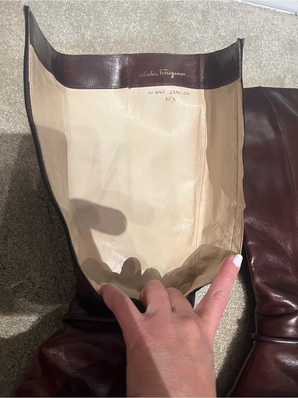 Authentic Salvatore Ferragamo Italian Women’s Riding Boots 6.5 - Picture 6 of 10